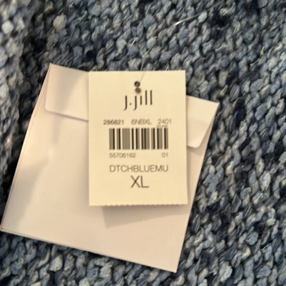 J. Jill Utopia Patch Pocket Cardigan Blue XL NEW - Picture 7 of 9